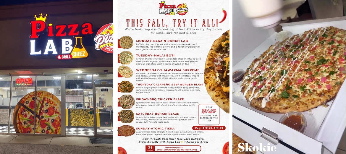 Pizza Lab and Grill Menu