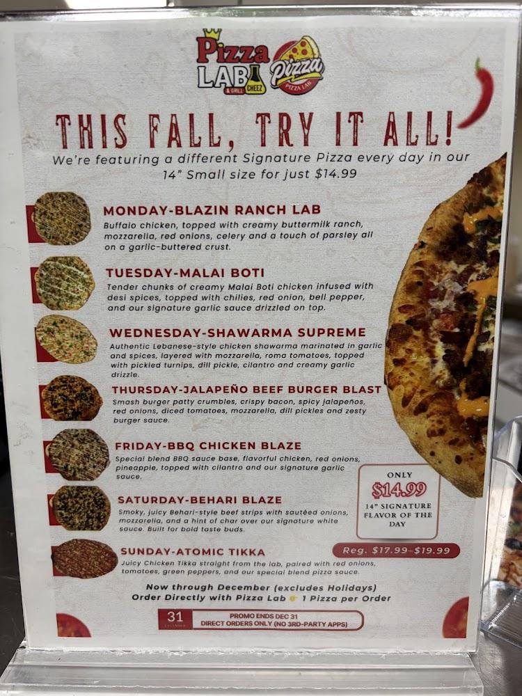 Pizza Lab and Grill Menu image 3